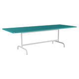 Schaffner Säntis Table repas rabattable 240x90cm – Bleu Kali 56 / Gris Argent 78