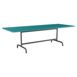 Schaffner Säntis Table repas rabattable 240x90cm – Bleu Kali 56 / Noir 91