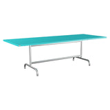 Schaffner Säntis Table repas rabattable 240x90cm – Turquoise 58 / Galvanisé à chaud 02