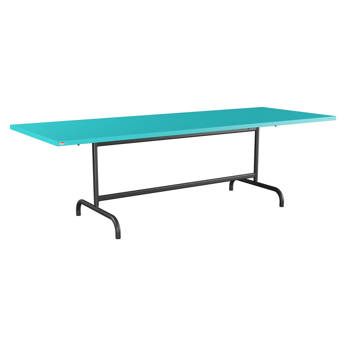 Schaffner Säntis Table repas rabattable 240x90cm – Turquoise 58 / Anthracite 77