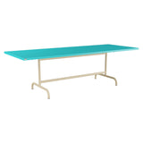 Schaffner Säntis Table repas rabattable 240x90cm – Turquoise 58 / Marron Pastel 83