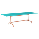 Schaffner Säntis Table repas rabattable 240x90cm – Turquoise 58 / Terracotta 84