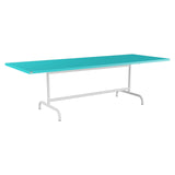Schaffner Säntis Table repas rabattable 240x90cm – Turquoise 58 / Blanc 90