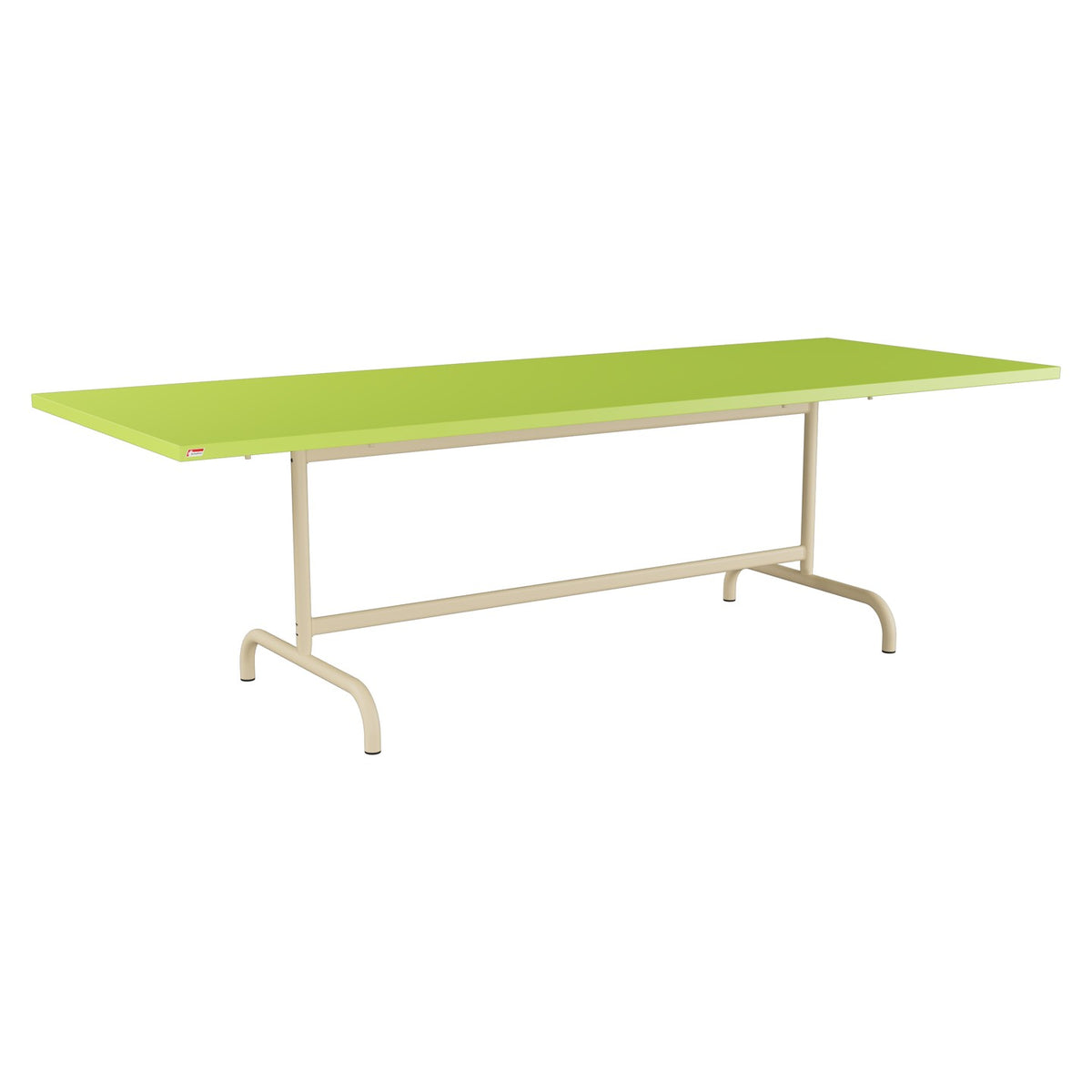 Schaffner Säntis Table repas rabattable 240x90cm – Vert clair 63 / Marron Pastel 83