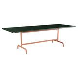 Schaffner Säntis Table repas rabattable 240x90cm – Vert Sapin 66 / Terracotta 84