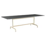 Schaffner Säntis Table repas rabattable 240x90cm – Graphite 73 / Marron Pastel 83
