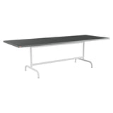 Schaffner Säntis Table repas rabattable 240x90cm – Graphite 73 / Blanc 90
