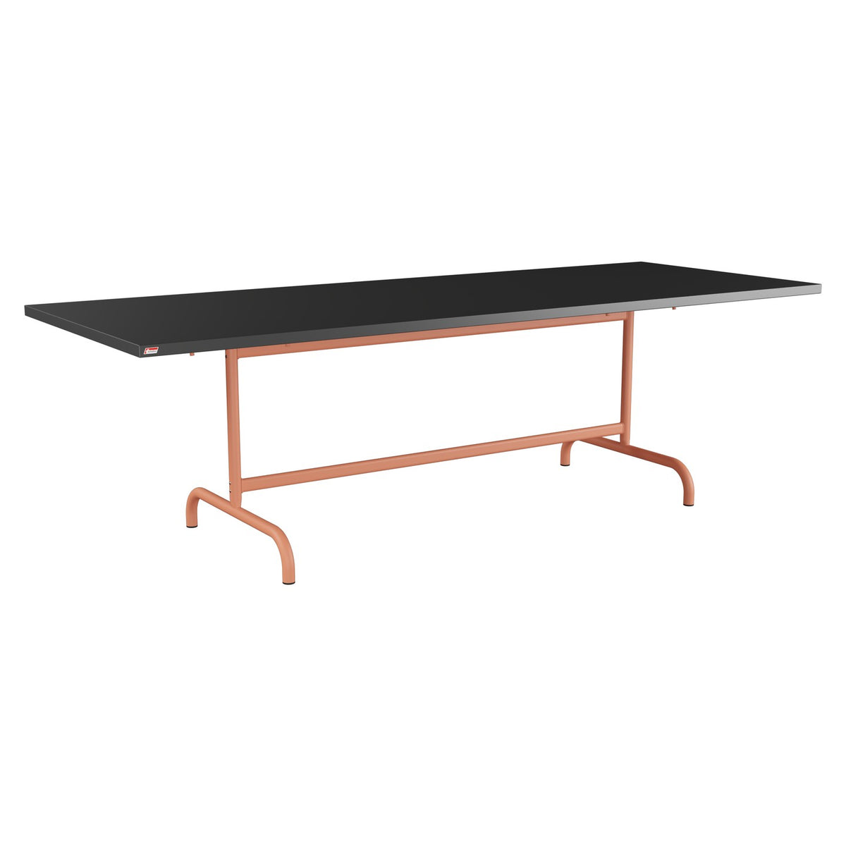 Schaffner Säntis Table repas rabattable 240x90cm – Anthracite 77 / Terracotta 84