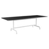 Schaffner Säntis Table repas rabattable 240x90cm – Anthracite 77 / Blanc 90