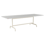 Schaffner Säntis Table repas rabattable 240x90cm – Gris Argent 78 / Sable Pastel 15