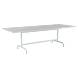 Schaffner Säntis Table repas rabattable 240x90cm – Gris Argent 78 / Bleu Pastel 51