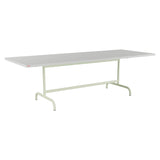Schaffner Säntis Table repas rabattable 240x90cm – Gris Argent 78 / Vert Pastel 64