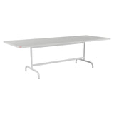 Schaffner Säntis Table repas rabattable 240x90cm – Gris Argent 78 / Gris Argent 78