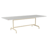 Schaffner Säntis Table repas rabattable 240x90cm – Gris Argent 78 / Marron Pastel 83