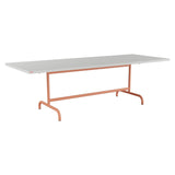 Schaffner Säntis Table repas rabattable 240x90cm – Gris Argent 78 / Terracotta 84