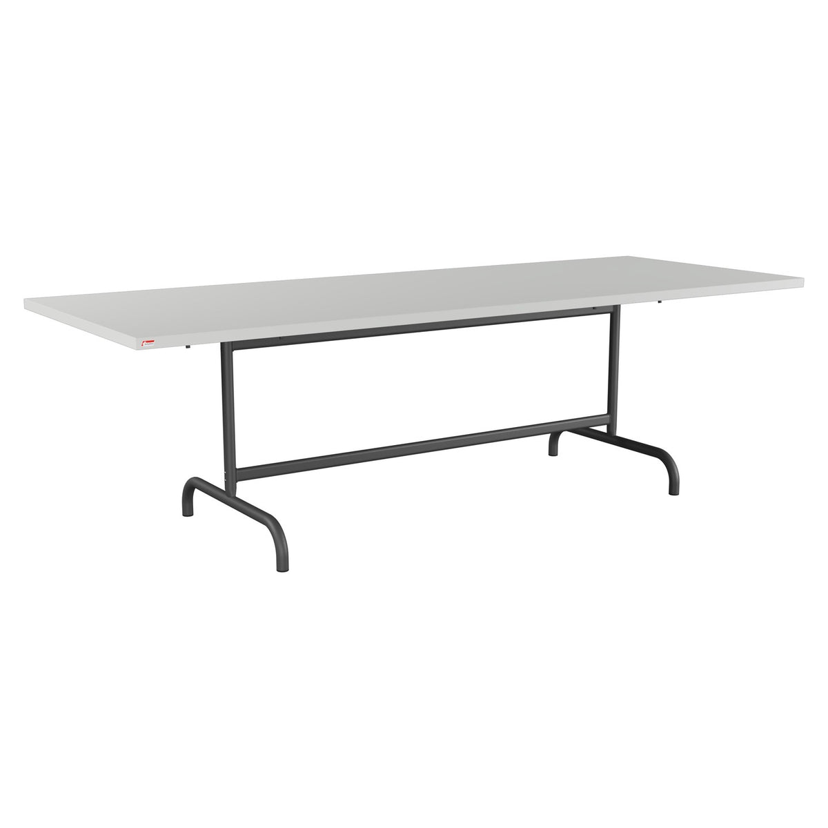 Schaffner Säntis Table repas rabattable 240x90cm – Gris Argent 78 / Noir 91