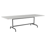 Schaffner Säntis Table repas rabattable 240x90cm – Gris Argent 78 / Noir 91