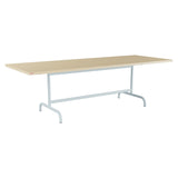 Schaffner Säntis Table repas rabattable 240x90cm – Marron Pastel 83 / Bleu Pastel 51