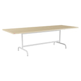 Schaffner Säntis Table repas rabattable 240x90cm – Marron Pastel 83 / Blanc 90