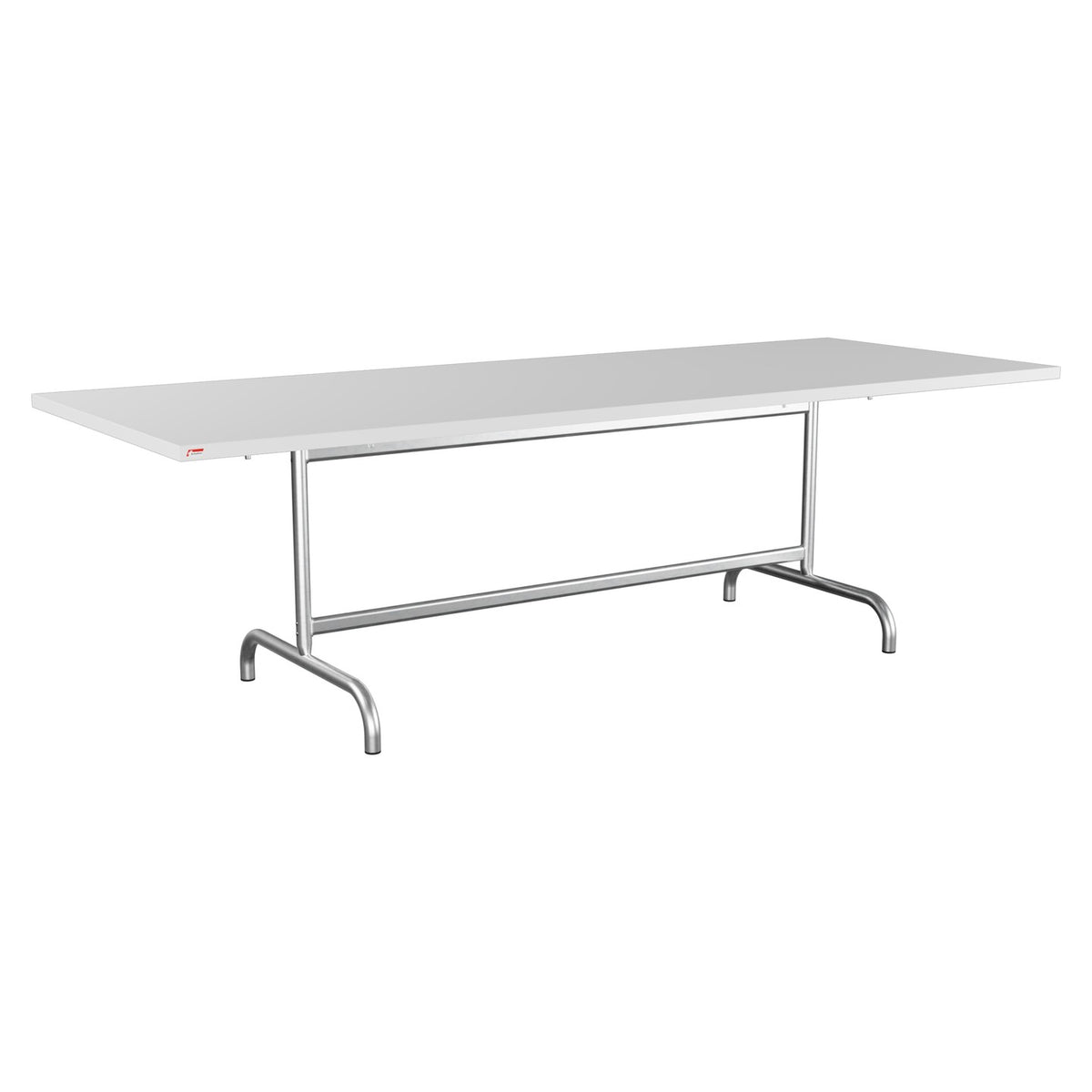 Schaffner Säntis Table repas rabattable 240x90cm – Blanc 90 / Galvanisé à chaud 02
