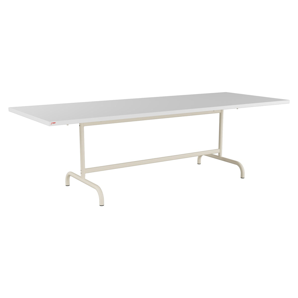 Schaffner Säntis Table repas rabattable 240x90cm – Blanc 90 / Sable Pastel 15