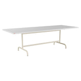 Schaffner Säntis Table repas rabattable 240x90cm – Blanc 90 / Sable Pastel 15