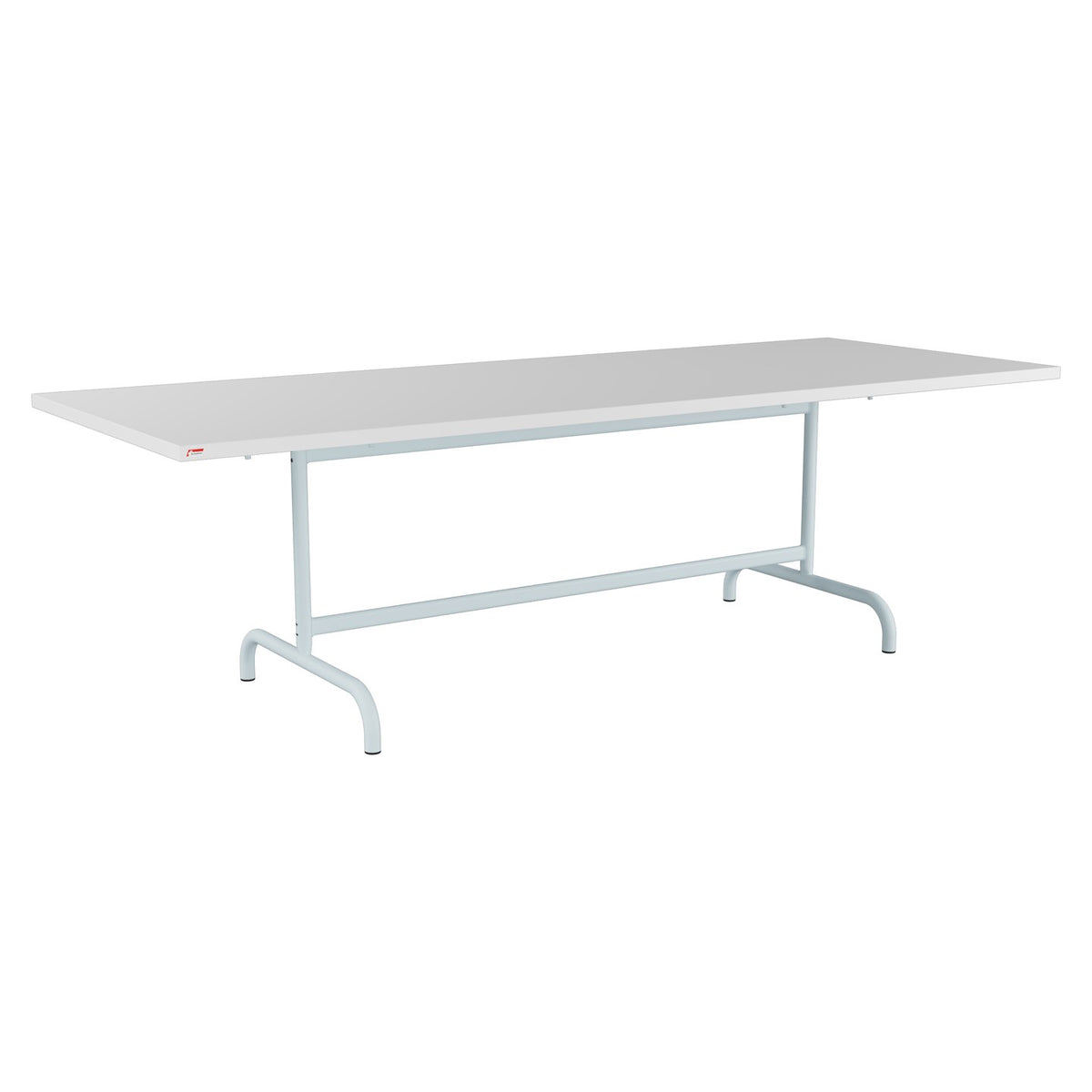 Schaffner Säntis Table repas rabattable 240x90cm – Blanc 90 / Bleu Pastel 51