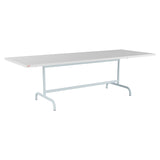Schaffner Säntis Table repas rabattable 240x90cm – Blanc 90 / Bleu Pastel 51
