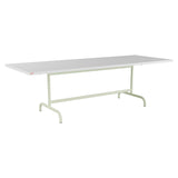 Schaffner Säntis Table repas rabattable 240x90cm – Blanc 90 / Vert Pastel 64