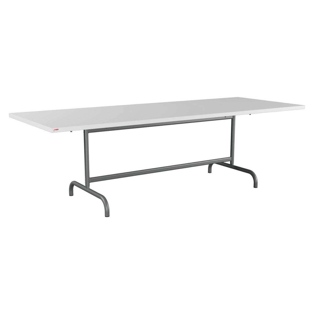Schaffner Säntis Table repas rabattable 240x90cm – Blanc 90 / Graphite 73