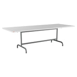 Schaffner Säntis Table repas rabattable 240x90cm – Blanc 90 / Graphite 73
