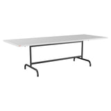 Schaffner Säntis Table repas rabattable 240x90cm – Blanc 90 / Anthracite 77