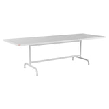 Schaffner Säntis Table repas rabattable 240x90cm – Blanc 90 / Gris Argent 78