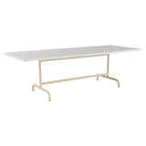 Schaffner Säntis Table repas rabattable 240x90cm – Blanc 90 / Marron Pastel 83