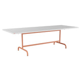 Schaffner Säntis Table repas rabattable 240x90cm – Blanc 90 / Terracotta 84