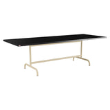 Schaffner Säntis Table repas rabattable 240x90cm – Noir 91 / Marron Pastel 83