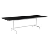 Schaffner Säntis Table repas rabattable 240x90cm – Noir 91 / Blanc 90