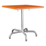 Schaffner Säntis Table repas rabattable 70x70cm – Orange 13 / Galvanisé à chaud 02