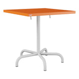 Schaffner Säntis Table repas rabattable 70x70cm – Orange 13 / Gris Argent 78