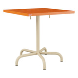 Schaffner Säntis Table repas rabattable 70x70cm – Orange 13 / Marron Pastel 83