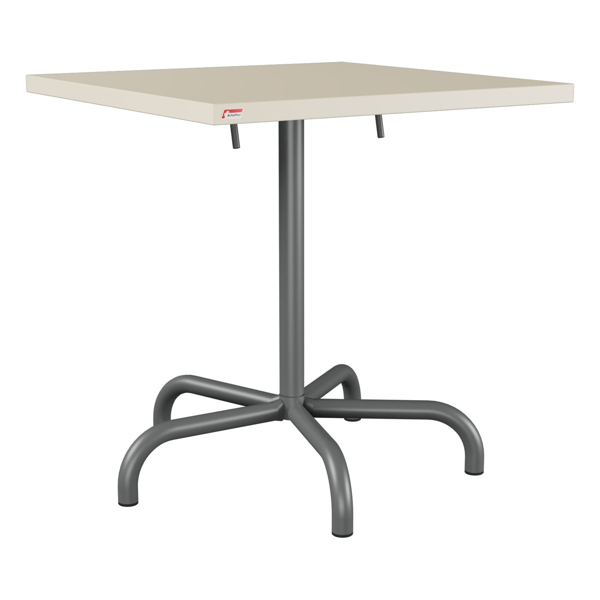 Schaffner Säntis Table repas rabattable 70x70cm – Sable Pastel 15 / Graphite 73