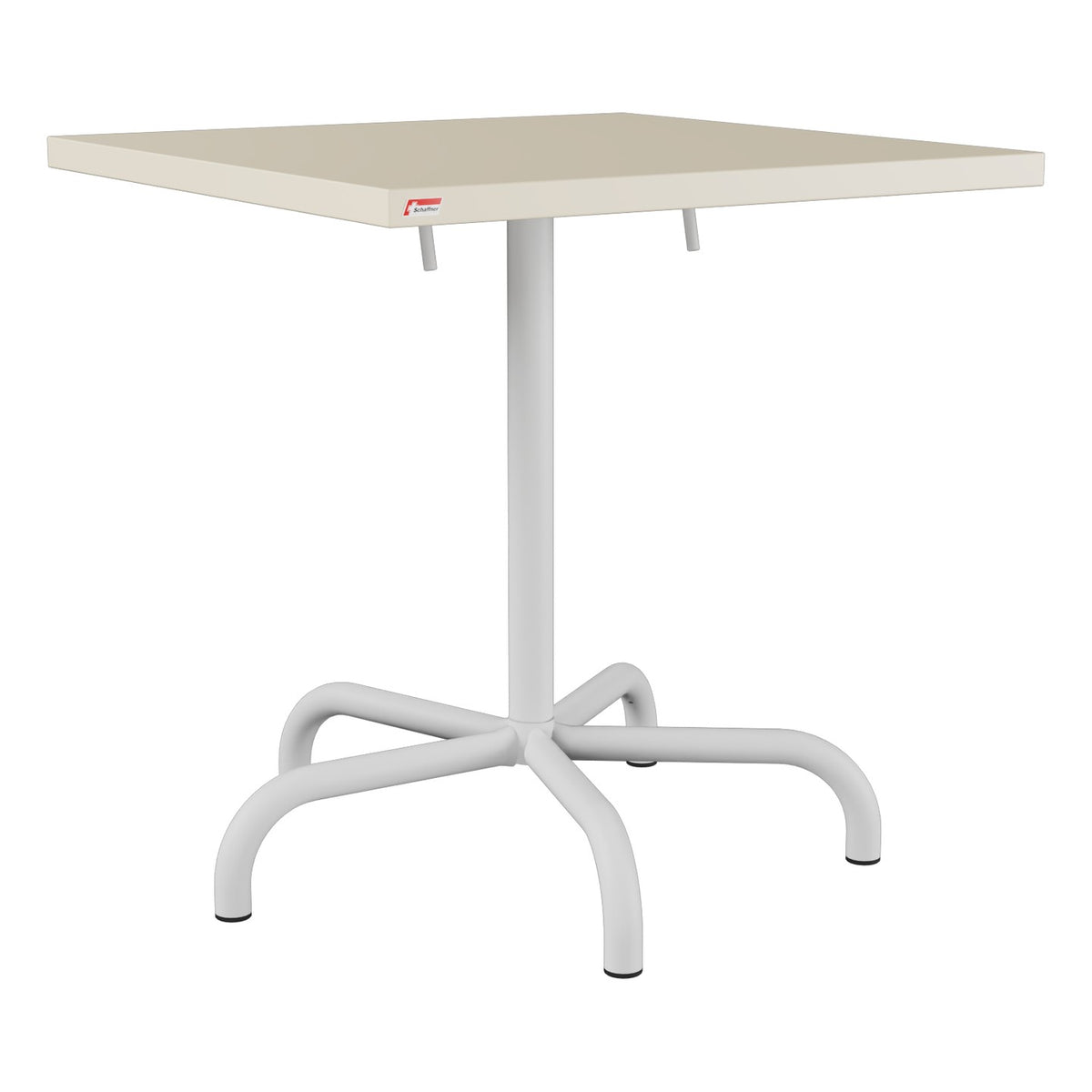 Schaffner Säntis Table repas rabattable 70x70cm – Sable Pastel 15 / Gris Argent 78