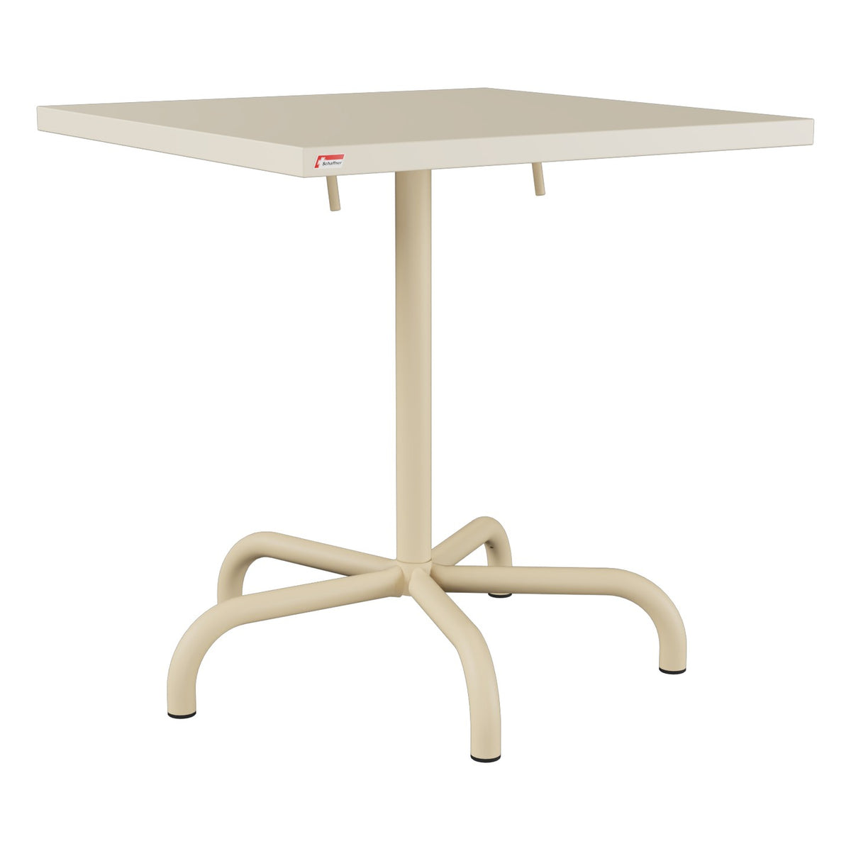 Schaffner Säntis Table repas rabattable 70x70cm – Sable Pastel 15 / Marron Pastel 83