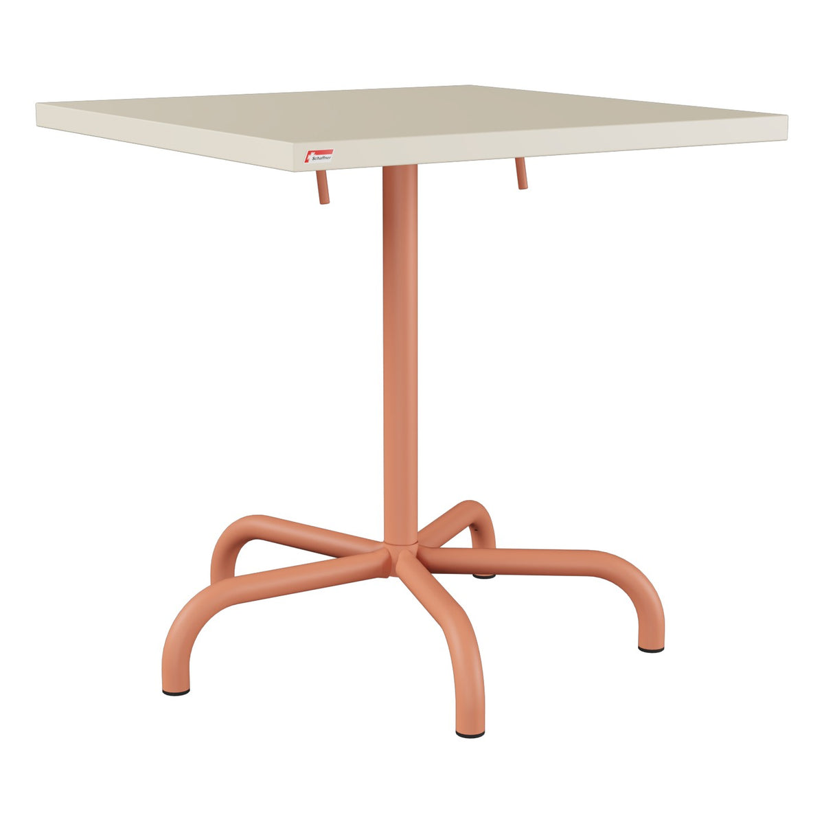 Schaffner Säntis Table repas rabattable 70x70cm – Sable Pastel 15 / Terracotta 84