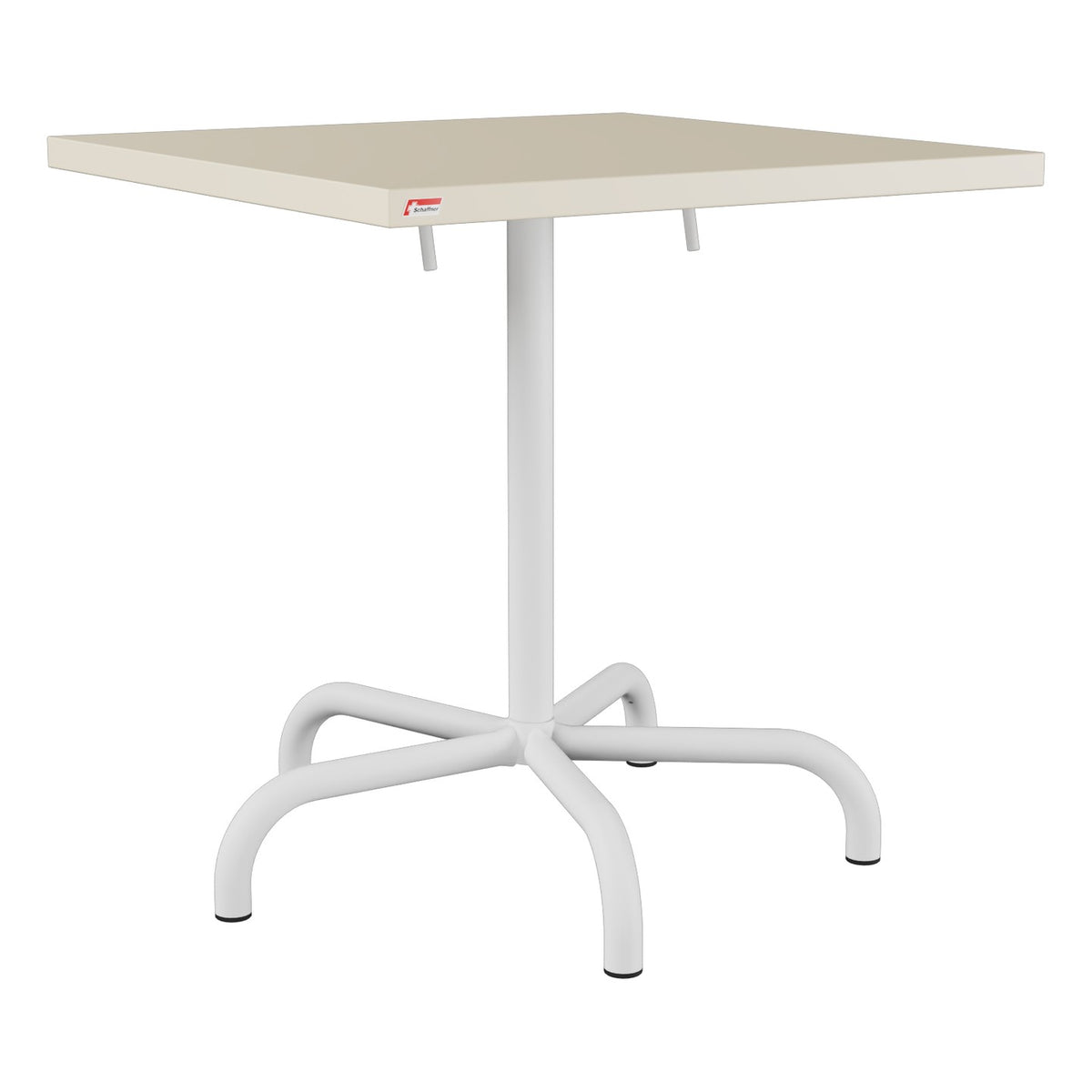 Schaffner Säntis Table repas rabattable 70x70cm – Sable Pastel 15 / Blanc 90