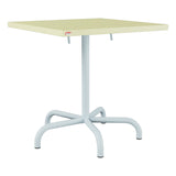 Schaffner Säntis Table repas rabattable 70x70cm – Jaune Buis 18 / Bleu Pastel 51