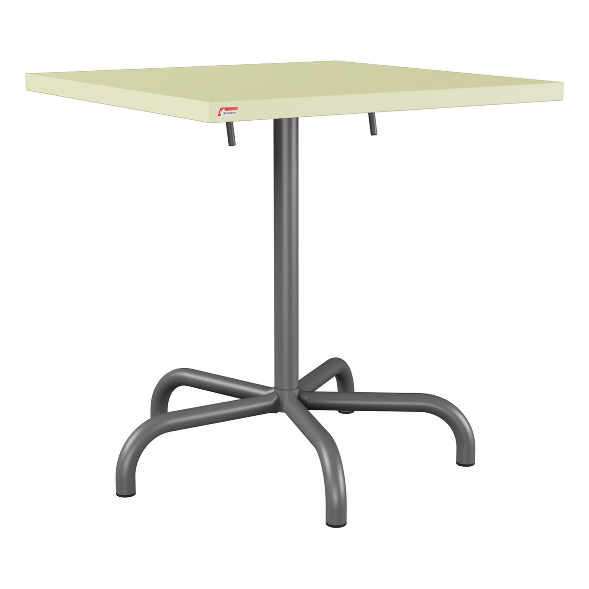 Schaffner Säntis Table repas rabattable 70x70cm – Jaune Buis 18 / Graphite 73