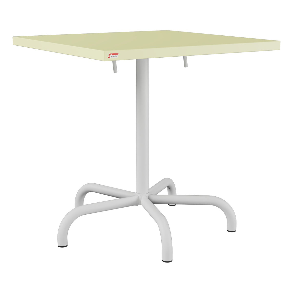 Schaffner Säntis Table repas rabattable 70x70cm – Jaune Buis 18 / Gris Argent 78