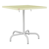 Schaffner Säntis Table repas rabattable 70x70cm – Jaune Buis 18 / Gris Argent 78