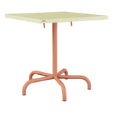 Schaffner Säntis Table repas rabattable 70x70cm – Jaune Buis 18 / Terracotta 84